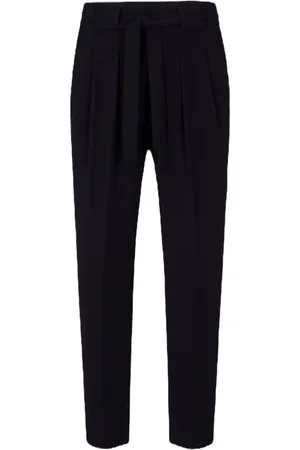 Windsor Bukser, Dame, Blå, 2XL, Navy Plisseret Crepe Bukser