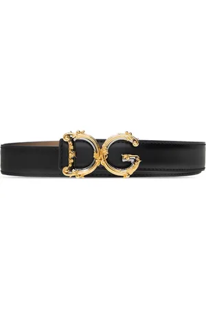 Dolce & Gabbana Tilbehør, Dame, Sort, 80 CM, Læder, Læderbælte