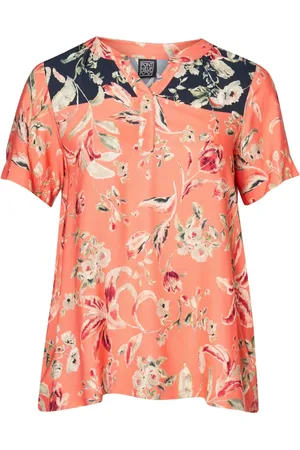 Pont Neuf Bluser & Skjorter, Dame, , XS, Francy Sia Bluse - Blomstret Grafisk Print