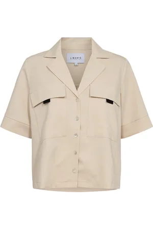 Liberté Bluser & Skjorter, Dame, , 2XL, Polyester, Sand Skjorte med Lommer