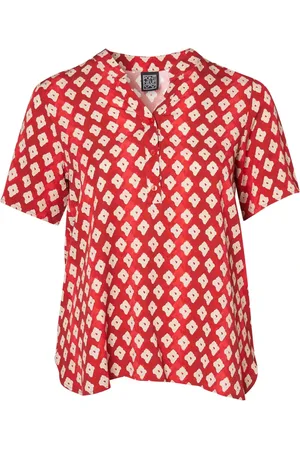 Pont Neuf Bluser & Skjorter, Dame, Rød, XL, Adella Sia Bluse