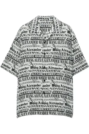 Alexander Wang Bluser & Skjorter, Dame, Flerfarvet, M, Uld, Avis Print Oversized Casual Skjorte