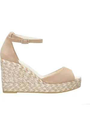 Espadrilles Sko, Dame, , 38 EU, Kamel Reb Sandaler med Justerbar Ankelrem