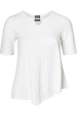 Pont Neuf Bluser & Skjorter, Dame, Hvid, 3XL, Uld, Ava Hvid Bluse A-Form