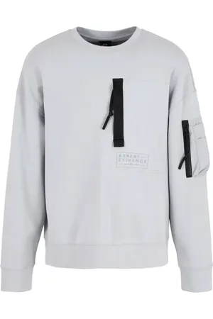 Armani Exchange Sweathshirts & Hoodies, Herre, Grå, XL, Grå Sweaters
