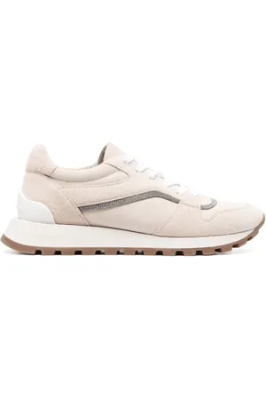 Brunello Cucinelli Sko, Dame, , 40 EU, Suede, Suede Lace-Up Sneakers