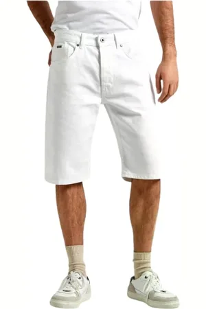 Pepe Jeans Shorts, Herre, Hvid, W32, Denim, Hvid Denim Bermuda Shorts