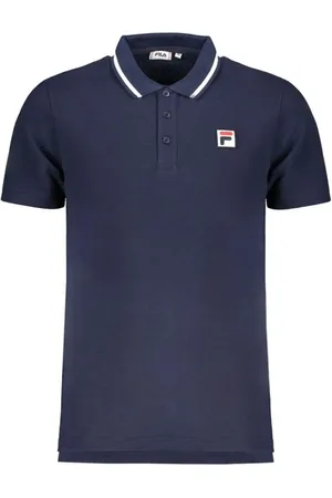 Fila Top, Herre, Blå, L, Bomuld, Blå Bomuld Polo Skjorte Klassisk Design
