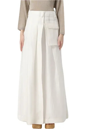 Alberta Ferretti Nederdel, Dame, Hvid, XS, Uld, Stilfulde Jakker og Nederdel