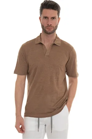 Gran Sasso Top, Herre, , 3XL, Linned, Linned Polo Shirt med Sideåbninger
