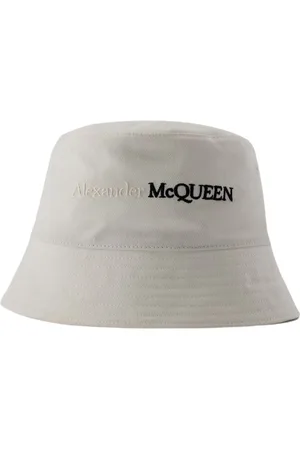 Alexander McQueen Tilbehør, Herre, Hvid, M, Bomuld, Klassisk Logo Bic Cap Bomuld Hvid