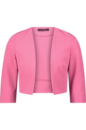 Vera Mont Jakke, Dame, Lyserød, 2XL, Satin, Satin Bolero Jakke med Folder