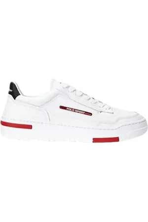 Ralph Lauren Sko, Herre, Hvid, 45 EU, Læder, Hvide Court Ps300 Læder Sneakers
