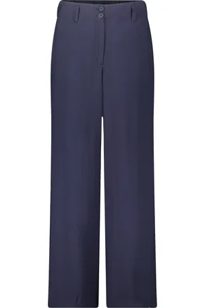 Betty & Co Bukser, Dame, Blå, XL, Uld, Højtaljet stilfulde bukser