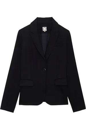 Inès de la Fressange Jakke, Dame, Blå, XS, Uld, Nicoletta navy jakke