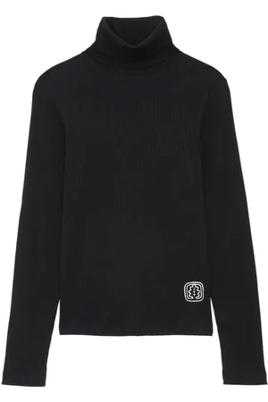 Inès de la Fressange Strik, Dame, Sort, XL, Bomuld, Matthieu sort turtleneck top