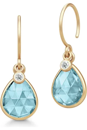 Julie Sandlau Tilbehør, Dame, Blå, ONE SIZE, Satin, Aqua Leela Krystal Øreringe