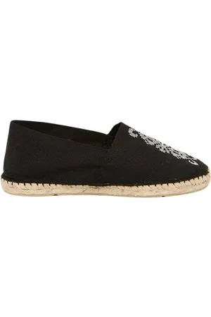 Inès de la Fressange Sko, Dame, Sort, 39 EU, Bomuld, Auriane sorte broderede espadrillos