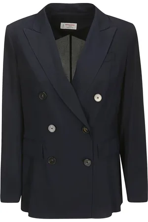 ALBERTO BIANI Jakke, Dame, Blå, L, Elegant Double-Breasted Jacket