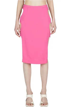 Marco Rambaldi Nederdel, Dame, Lyserød, M, Satin, Retro Midi Nederdele Kollektion