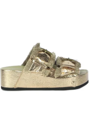 Strategia Sko, Dame, Gul, 38 EU, Tyl, Elegant Ciabatta Wedges