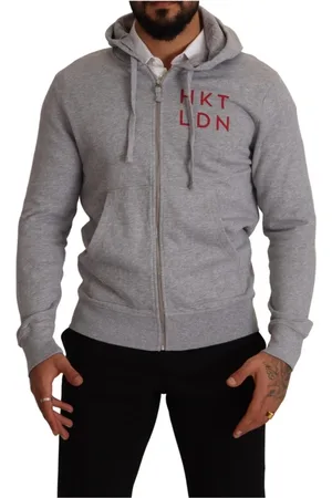 Hackett Sweathshirts & Hoodies, Herre, Grå, S, Bomuld, Grå Zip Hooded Bomuld Sweatshirt Sweater
