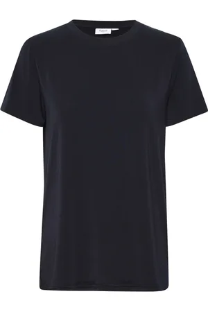 Saint Tropez Top, Dame, Blå, S, Uld, Nat Himmel Almindelig T-shirt
