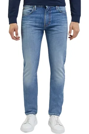 Lee Jeans, Herre, Blå, W36, Bomuld, 101 Rider Slim Jeans
