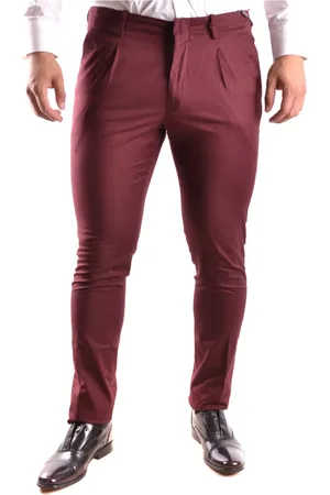 Michael Kors Bukser, Herre, Rød, W36, Uld, Slim-Fit Stilfulde Bukser Opgradering