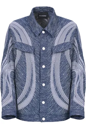 Takaturna Jakke, Herre, Blå, S, Uld, Stilfuld Denimjakke Ss24