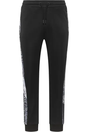 Carlo Colucci Bukser, Herre, Sort, L, Sporty Strik Stribe Joggers