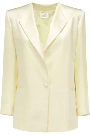 MVP Wardrobe Jakke, Dame, , S, Uld, Elegant Shawl Lapel Viscose Jacket