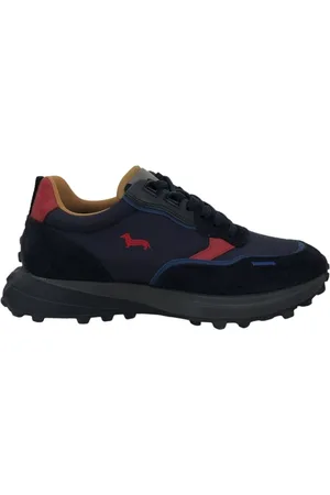 HARMONT&BLAINE Sko, Herre, Blå, 39 EU, Uld, Blå Sneakers med Multifarvede Indsatser