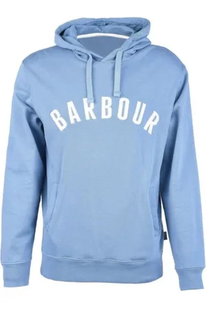 Barbour Sweathshirts & Hoodies, Herre, Blå, M, Bomuld, Blå Action Hoodie med Logo Applique