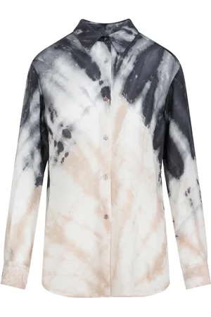 GABRIELA HEARST Bluser & Skjorter, Dame, Flerfarvet, XS, Uld, Kashmir Silke Uld Skjorte Nude