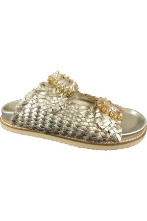 Inuovo Sko, Dame, Gul, 39 EU, Uld, Stilfulde Sommer Sliders til Kvinder