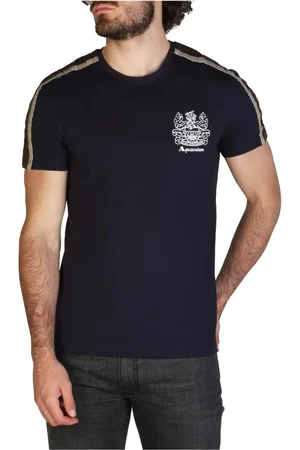Aquascutum Top, Herre, Blå, L, Uld, Stilfuldt Herre T-shirt