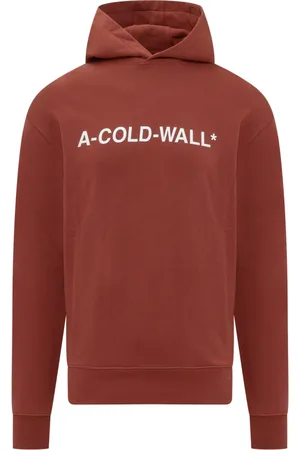 A-cold-wall* Sweathshirts & Hoodies, Herre, Rød, L, Uld, Logo Print Hoodie til Mænd