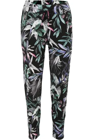 Betty Barclay Bukser, Dame, Flerfarvet, S, Bomuld, Tropisk Print Joggingbukser