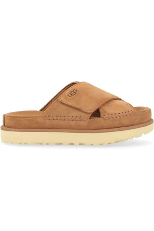 UGG Sko, Dame, Brun, 41 EU, Læder, Goldenstar Cross Læder Sandal i Cuoio