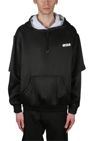 GCDS Sweathshirts & Hoodies, Herre, Sort, S, Uld, Stilfuld hættetrøje til mænd
