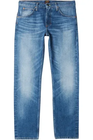 Lee Jeans, Herre, Blå, W32, Bomuld, Selvedge Jeans Komfort Fit Lynlås Lukning