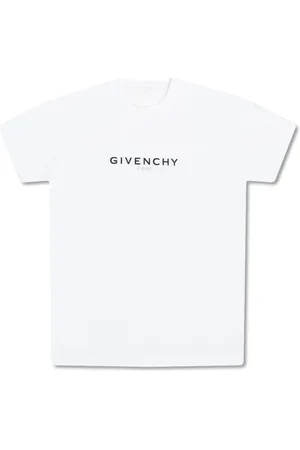Givenchy Top, Herre, Hvid, M, Bomuld, Sort Logo Oversized T-Shirt