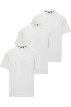 GCDS Top, Herre, Hvid, XL, Logo Print Crewneck T-shirt Pakke