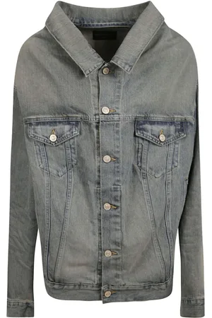 Balenciaga Jakke, Dame, Blå, XS, Uld, Off Shoulder Jacket