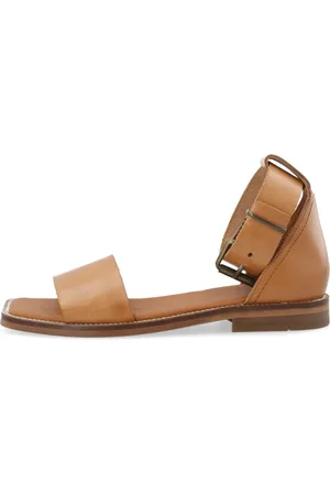 Cashott Sko, Dame, Brun, 39 EU, Læder, Bred Strop Sandal Vegetabilsk Garvet Læder