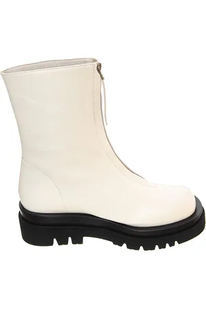 Jeffrey Campbell Sko, Dame, Hvid, 38 EU, Læder, Hvide Læder Ankelstøvler
