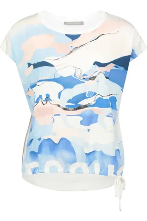 Betty & Co Top, Dame, Flerfarvet, L, Uld, Grafisk Print Casual Skjorte