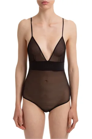 GCDS Top, Dame, Sort, S, Uld, Logo Broderet Bodysuit