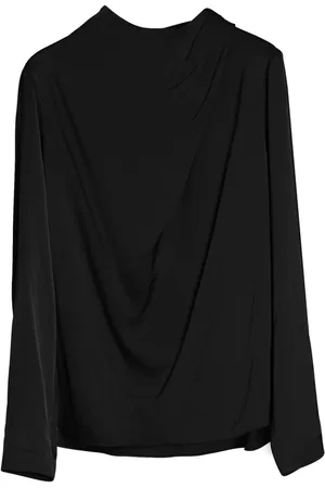 Ahlvar Gallery Bluser & Skjorter, Dame, Sort, XS, Jade silkebluse sort